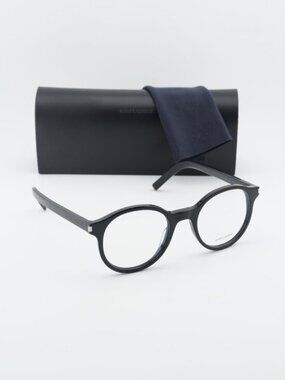Saint Laurent SL521OPT 001 Round Eyeglasses 50mm – Black